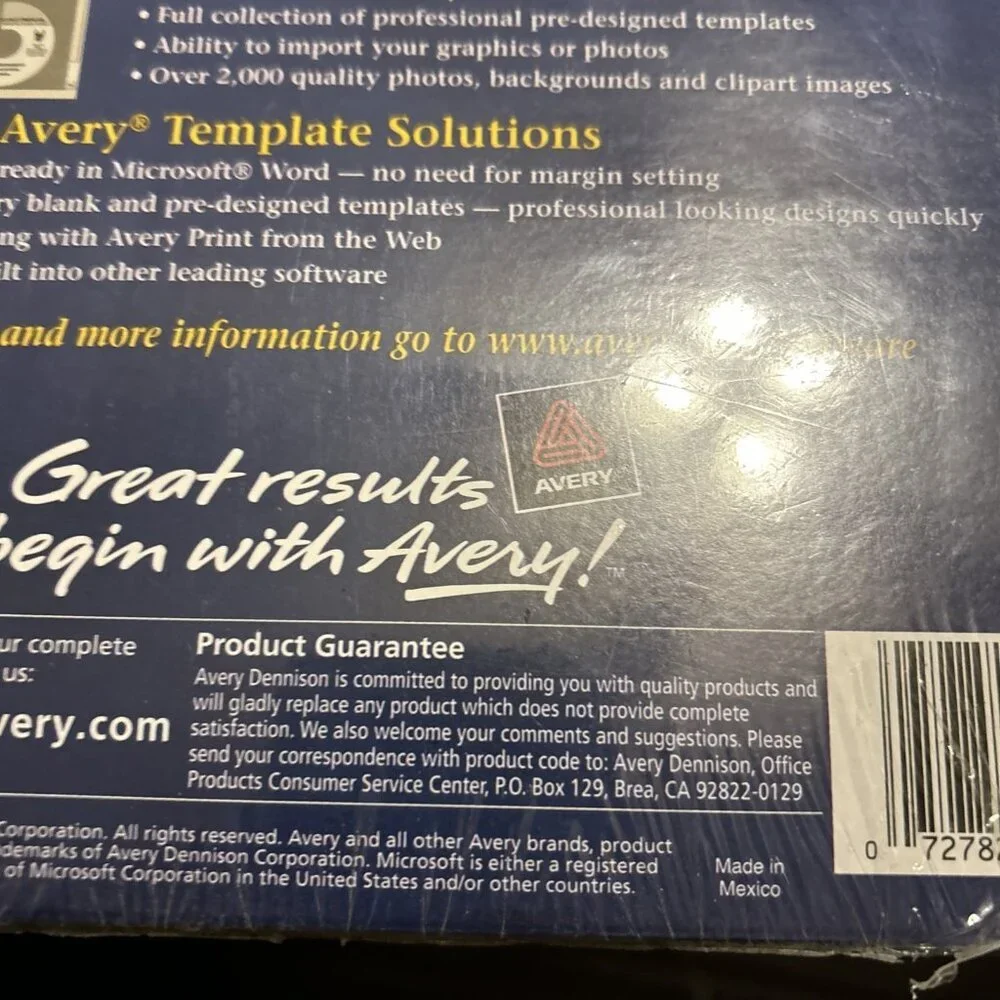 Avery Matte White CD Labels Ink Jet 8691 100 disc count/200 spine count New Seal